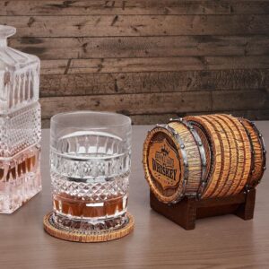 Whiskey Barrel Coaster Set by Cabin Obsession
